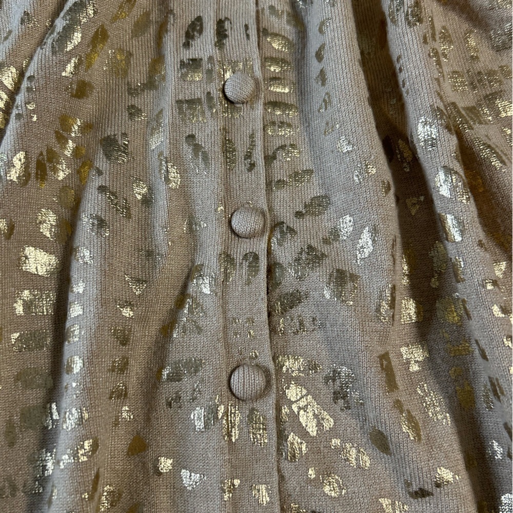 Chico's Gold and Tan Patterned Cardigan - Picture 6 of 11